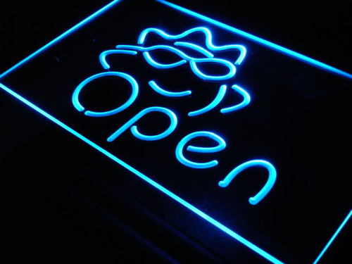 Open Sun Bar Pub Shop Display Neon Light Sign